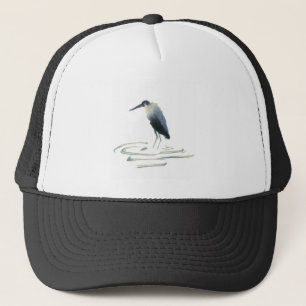 Heron Meditation Sumi-e Great Blue Heron Trucker Pet