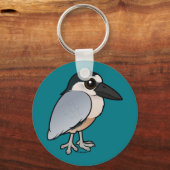 Heron met een vogelbeker sleutelhanger (Voorkant)