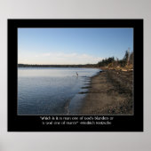 Heron met Nietzsche Quote Poster (Voorkant)