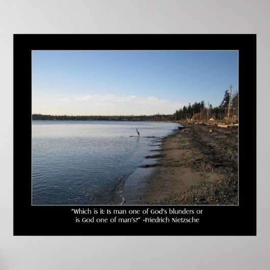 Heron met Nietzsche Quote Poster (Voorkant)
