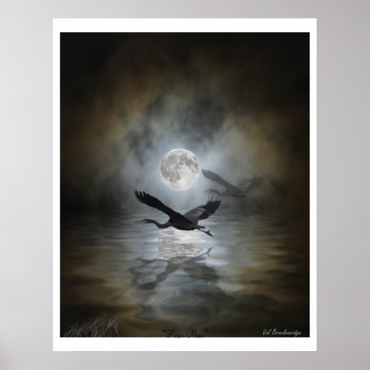"Heron Moon" Art Print Poster (Voorkant)