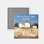 Heron Neck Light, Maine Magnet (Voorkant / Achterkant)