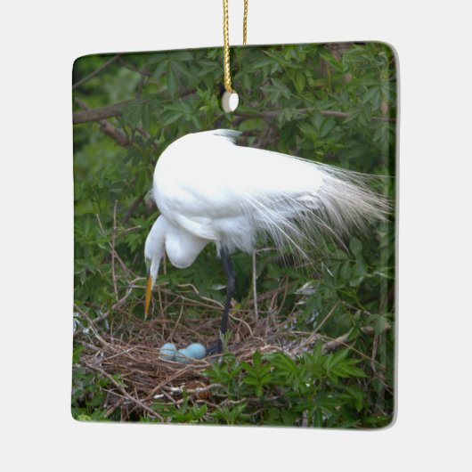 Heron Nest met Eieren Ornament (Links)