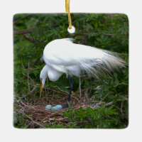 Heron Nest met Eieren Ornament