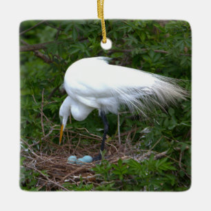 Heron Nest met Eieren Ornament