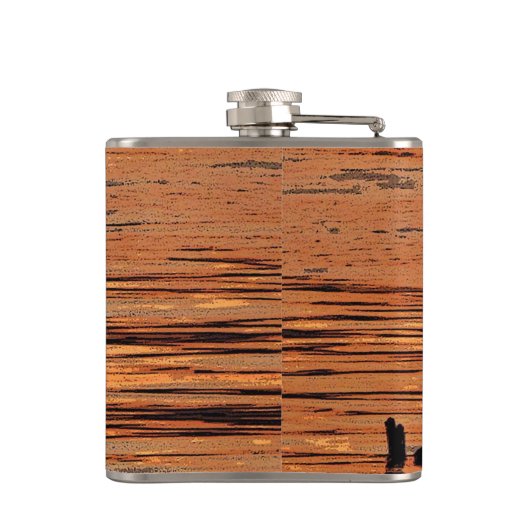 Heron op de zonnekolf heupfles (Achterkant)