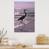 Heron op een rol poster (Keuken)