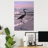 Heron op een rol poster (Thuiskantoor)