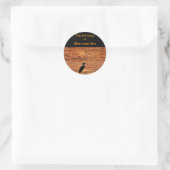 Heron op Sunset Bookplaat Ronde Sticker (Tas)