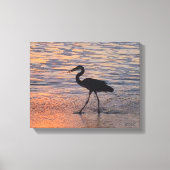 Heron op vroege ochtend wandeling canvas afdruk (Voorkant)