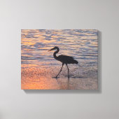 Heron op vroege ochtend wandeling canvas afdruk (Voorkant)