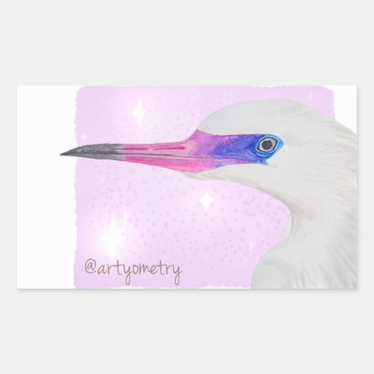 Heron Rechthoekige Sticker (Voorkant)