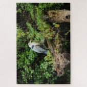 Heron. Roath Park Lake, Cardiff, Wales Legpuzzel (Verticaal)