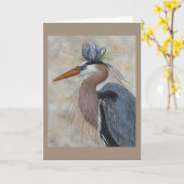 Heron Royalty wenskaart Kaart (Gele Bloem)
