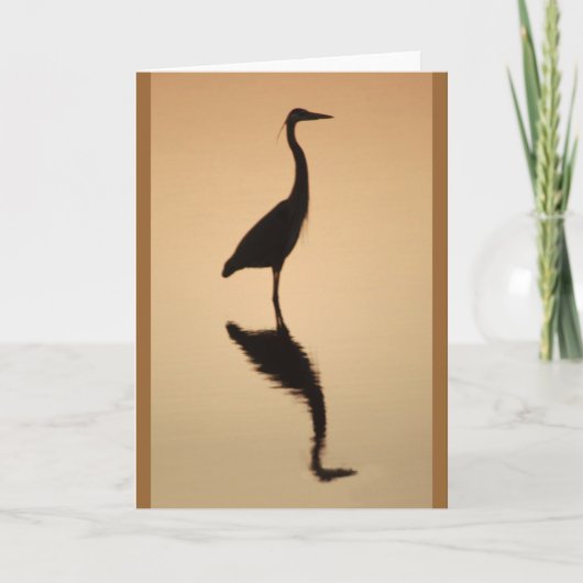 Heron Silhouette Kaart (Voorkant)