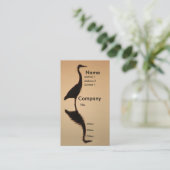 Heron Silhouette Visitekaartje (Staand voorkant)