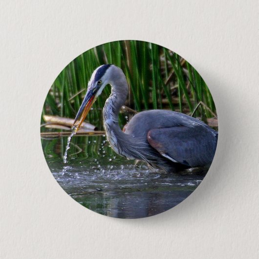 Heron Splash Ronde Button 5,7 Cm (Voorkant)