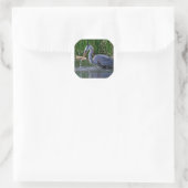 Heron Splash Ronde Sticker (Tas)