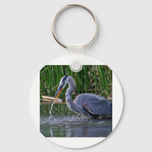 Heron Splash Sleutelhanger (Voorkant)