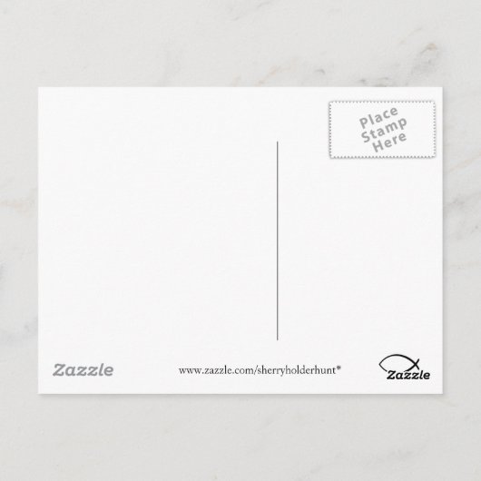 Heron Standing Alone 2 Briefkaart (Achterkant)