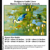Heron Staning Among Water Lilies EF1L Découpage Tissuepapier
