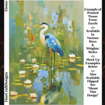 Heron Staning Among Water Lilies EF1L Découpage