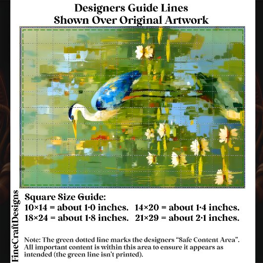 Heron Staning Tussen Waterlelies EF1L Decoupage Tissuepapier