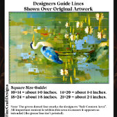 Heron Staning Tussen Waterlelies EF1R Decoupage Tissuepapier