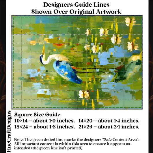 Heron Staning Tussen Waterlelies EF1R Decoupage Tissuepapier