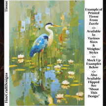 Heron Staning Tussen Waterlelies EF1R Decoupage