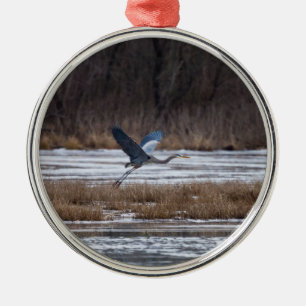 Heron-start Metalen Ornament