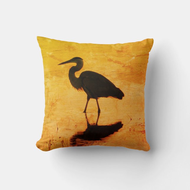 Heron Sunset Pillow Kussen (Voorkant)