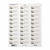 Heron Toile French Country Return Address Label (Full Sheet)