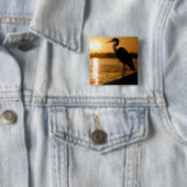 Heron Vierkante Button 5,1 Cm (In situ)