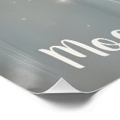 Heron vogel baby slapen op de maan perfect poster (Hoek)