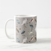 Heron Vogel Egret Natuur Monogrammed Koffiemok (Links)
