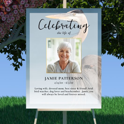 Heron Vogelliefhebber Viering van het Leven Foto B Poster