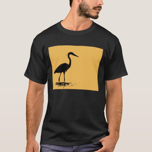 Heron - volwassen donker t-shirt (Voorkant)