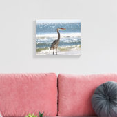 Heron vooraan volle oceaankleur 8x10 canvas afdruk (Insitu (Woonkamer))