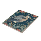 Heron William Morris stijl Rechter Zee Marine Bird Tegeltje (Zijkant)
