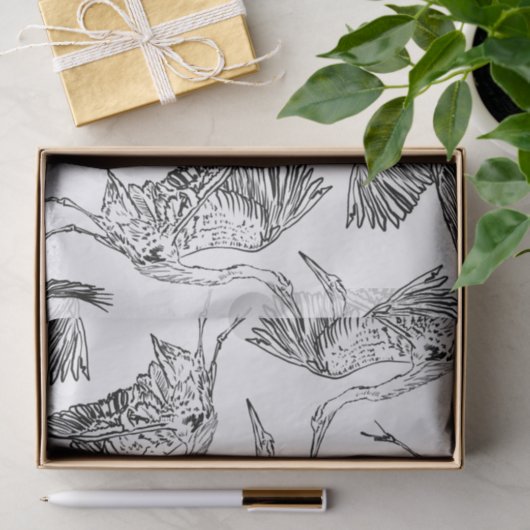 Heronpatroonpapier Tissuepapier (Geschenk)