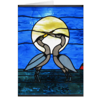 Herons door Moonlight