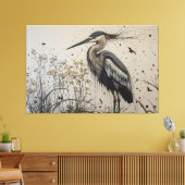 Heron's Elegantie Canvas Afdruk (Insitu (Woonkamer))