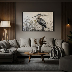 Heron's Elegantie Canvas Afdruk