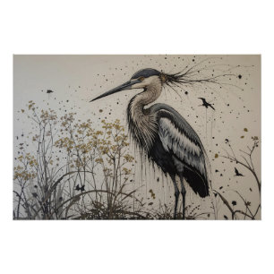 Heron's Elegantie Perfect Poster