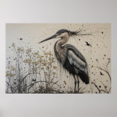 Heron's Elegantie Poster (Voorkant)