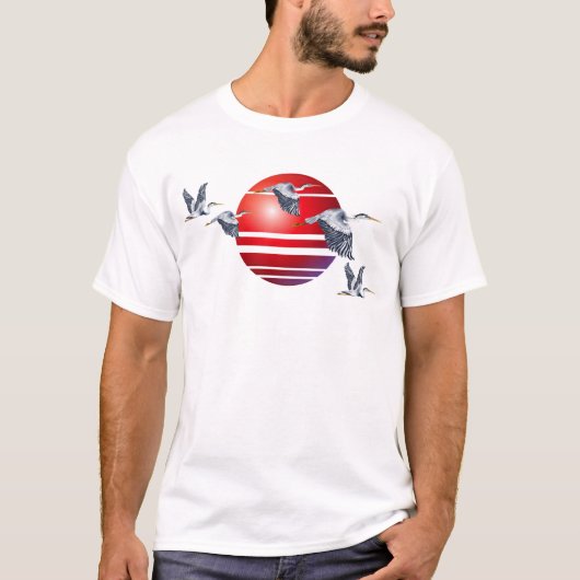 Herons en Sun T-Shirt (Voorkant)