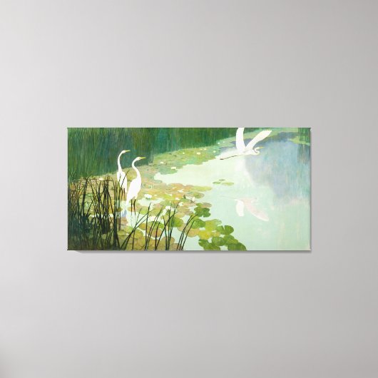 Herons in de zomer door Newell Convers Wyeth Canvas Afdruk (Voorkant)