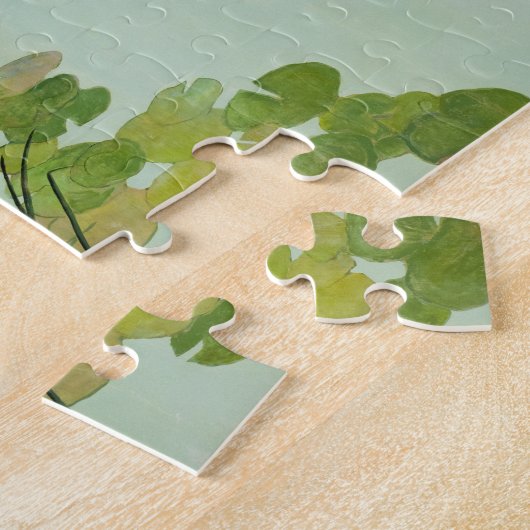 Herons in de zomer door Newell Convers Wyeth Legpuzzel (Zijkant)