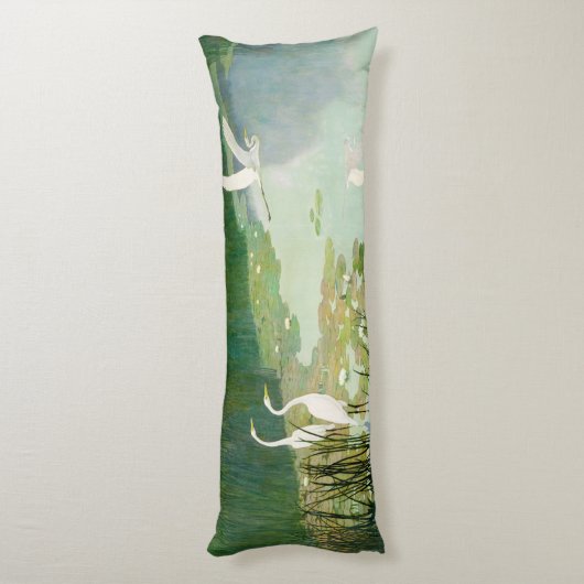 Herons in de zomer door Newell Convers Wyeth Lichaamskussen (Achterkant (Verticaal))